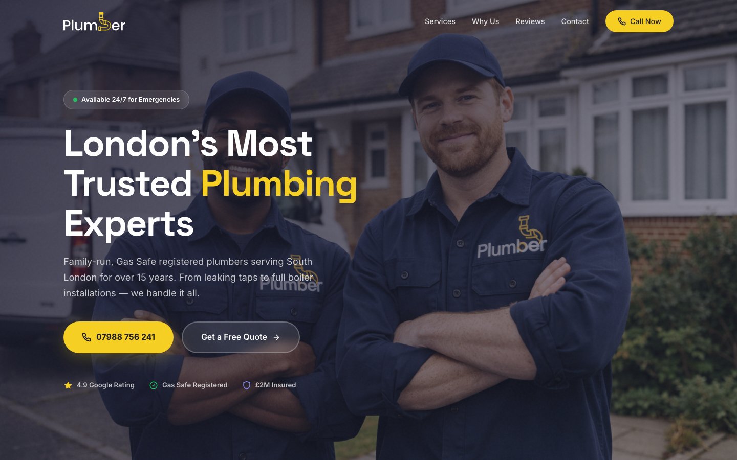 My London Plumbers local service website